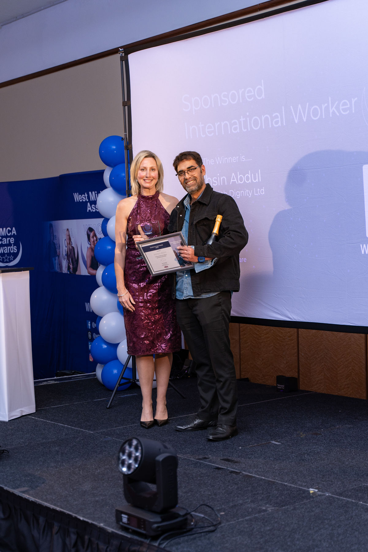 Mohsin Abdul wins the Excellence in Care Award: Sponsored International Worker