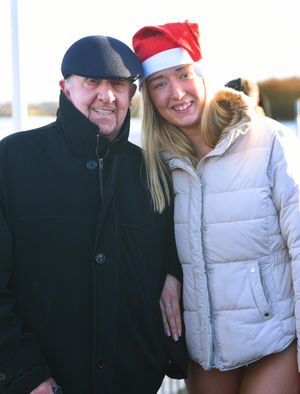Lauren Powell with her granddad Peter Hollins