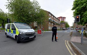 The scene on Graiseley Street after the teenager was seriously injured in the shooting. Picture: Tim Thursfield