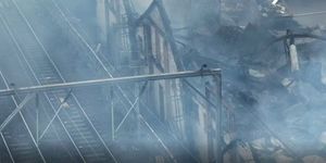 The wall facing the railway is at risk of collapse. Photo: Network Rail