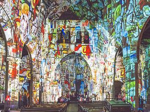 Supporting image for story: Watch: Shrewsbury church is a Christmas kaleidoscope