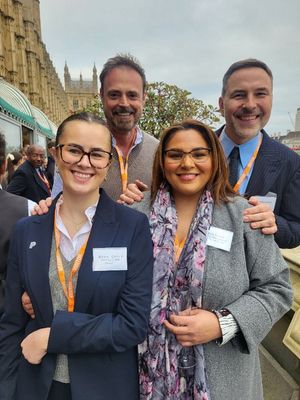 Kelly Kusinski was able to meet and talk to supporters such as broadcaster Jamie Theakston and entertainer David Walliams