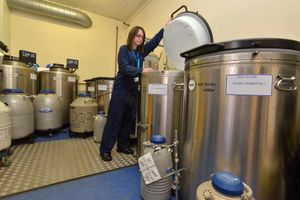 Rachel Jennings from Halesowen checks the samples