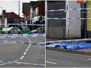 Supporting image for story: 16 pictures capture Smethwick road covered in police tape after man shot in leg and three arrested