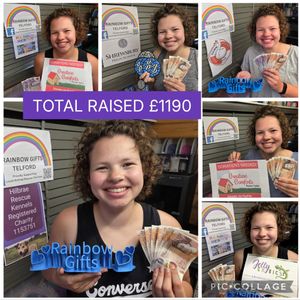Keira with money raised