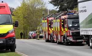 WALSALL COPYRIGHT NATIONAL WORLD  TIM THURSFIELD -13/04/25Scene of a fire at JC Payne, Westgate, Aldridge.