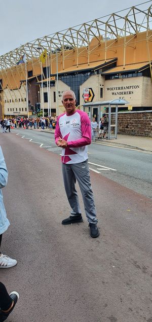 Steve Bull was a baton-bearer in Wolverhampton