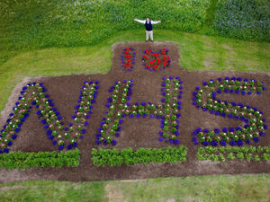 Supporting image for story: 'It brought the hairs up on the back of my neck': Bridgnorth gardener creates stunning NHS tribute