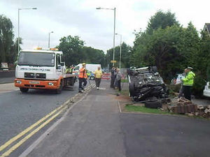 Supporting image for story: Passenger badly hurt in car smash