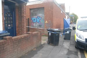 Police tape at the scene of the alleyway stabbing in Selly Oak