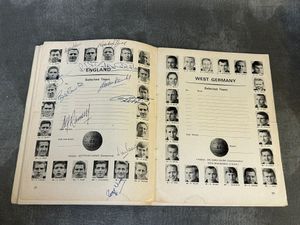 The signed 1966 World Cup programme. Picture: Cuttlestones Auctioneers & Valuers