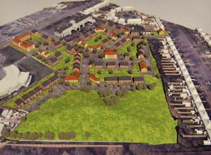 An artist's impression of how the site could look once work is finished