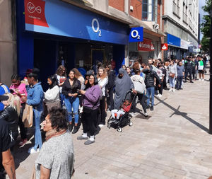 More than 100 people lined up before the doors opened to claim their free medium meal