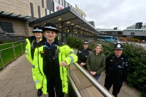 Officers: Rebecca Hopkins, Amy Newbrook, Inspector Jodie Davies, Becky James VAWG Officer, Sergeant Neil Vaughan