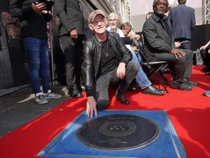 Supporting image for story: David Bowie’s drummer reflects on singer’s legacy as Walk of Fame stone unveiled