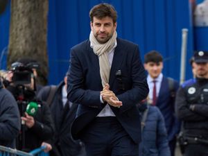 Former soccer player Gerard Pique arrives at the National Court in Majadahonda