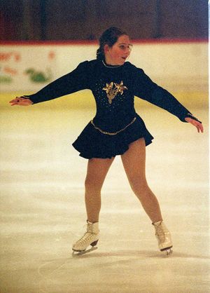 Telford's Suzanne Whittaker during her routine at the Euro Open Ice Championships at Telford Ice Rink in 1997.