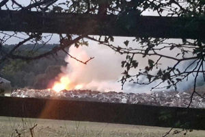 Rubbish burning in Slitting Mill, Rugeley. Photo: @naterogers9