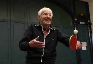 Ivan Pedley at Great Wyrley Table Tennis Club. Photo: Anita Maric/SWNS