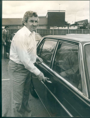 Walsall manager Dave Mackay was bound for sunnier - and more lucrative - climes when this picture was taken of him leaving Fellows Park in August. He had been approached by Kuwaiti side Arabic Sporting, who were offering a reported £40,000 a year.