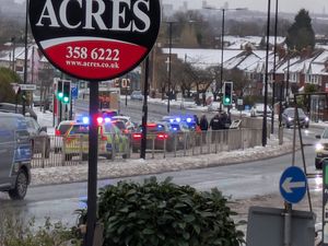 Several police vehicles were seen at the junction in Great Barr