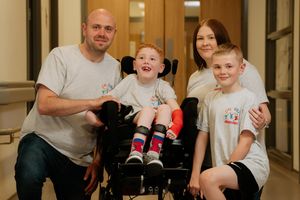 Andy Finazzi with his wife Kerry and sons Liam and Callum 