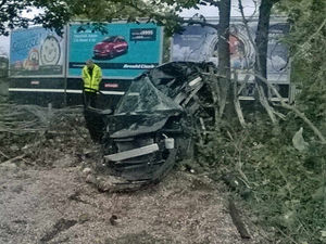 Supporting image for story: Two injured as car crashes down Walsall railway embankment and smashes into tree