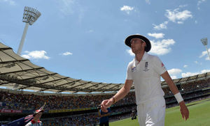 England's Stuart road enters the field