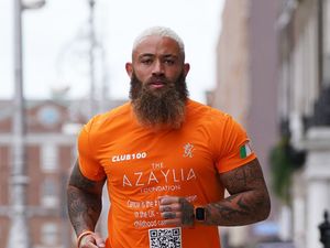 Supporting image for story: Ashley Cain finishes first of five marathons in aid of childhood cancer charity