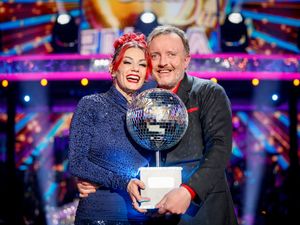 2024 Strictly Come Dancing winners Dianne Buswell and Chris McCausland. (BBC/Guy Levy)