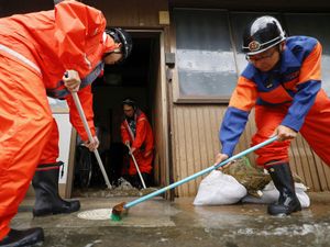 Supporting image for story: Heavy rain forecast for several days as deadly storm sweeps across Japan