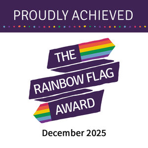 Rainbow Flag Award Certification for Colton Hills Community School.