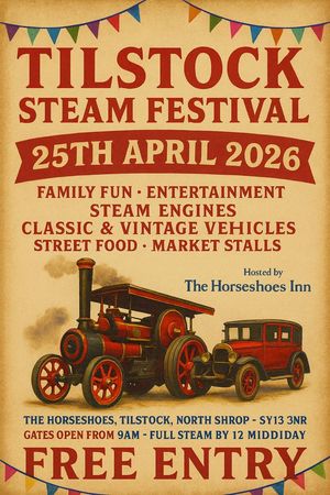 Supporting image for story: Tilstock Steam Festival Returns This April – A Free Day Out for the Whole Family