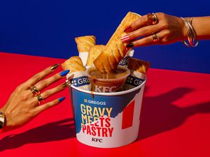 Supporting image for story: Greggs and KFC team up to launch sausage roll drenched in gravy