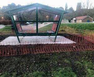 The new shelter at Market Drayton Skate Park. Picture: Jane Moore