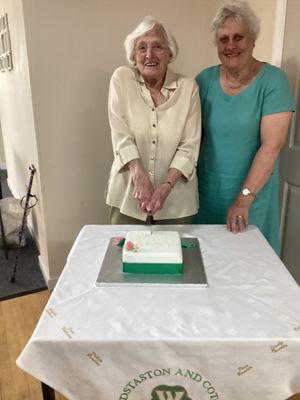 Margaret Forrester and Lynne Bevan. Photo: Edstaston & Coton WI