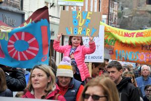 The march in Welshpool