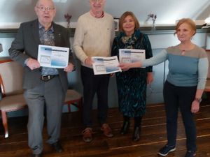 
Pictured above from the left are Alan Day Trustee, Harold Bould Vice Chair, Debbie Moores Trustee and Val Jones Chair.