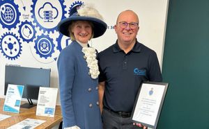 High Sheriff of Shropshire Jane Trowbridge and Ocean Telecom managing director Jeremy Rose