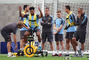 Phil Ofosu-Ayeh of Wolverhampton Wanderers during the first day back at Training
