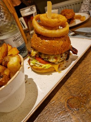 8oz Steak bacon and cheese burger