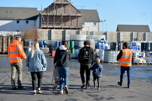 Some of the visitors at Axil Integrated Services open day in Cannock