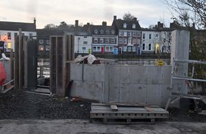 Flood defences in Bewdley