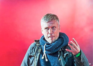 Bez performing on stage at Camp Bestival. Photo: David Jensen, EMPICS Entertainment