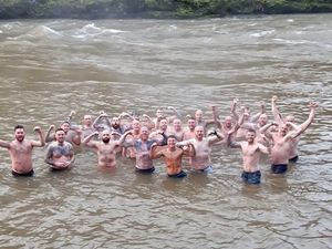 Supporting image for story: Dave takes the plunge with a month of early morning river dips for Telford charity