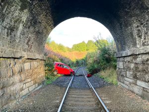 Supporting image for story: Rail disruption after train crashes on to track