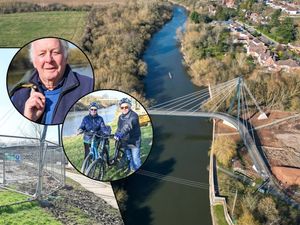 Cyclists wanting to travel on the new £16m Kepax Bridge over the River Severn in Worcester are left with two choices - join a muddy path or turn back and join what cyclists claim is a 'dangerous' road. 