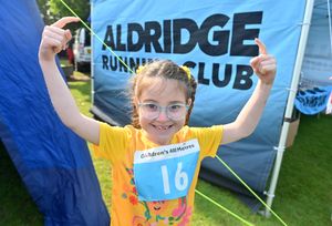 Carys-Mae Clougher, 6, couldn't wait to get started!