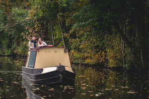 Canal boating on the Trent & Mersey Canal at Great Haywood, near Stafford