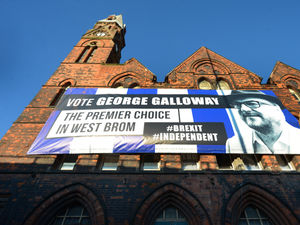 Supporting image for story: Row erupts over large George Galloway election banner near M5